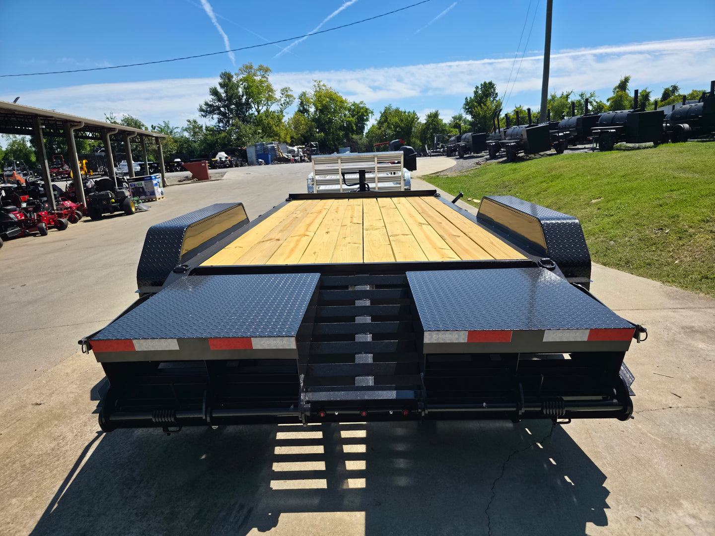 7x16 Equipment Trailer Dovetail Mini King Kong Ramps (2) 7,000LB Axles Rear