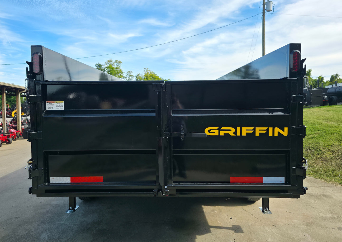 7x16 Telescopic Dump Trailer with 4ft Sides (2) 7K Axles W/ Hydraulic Jack Rear 