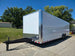 8.5x28 Flat Nose White Enclosed Trailer Roll Out Awning with AC Unit (2) 5,200LB Axles Front Left Side