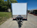 8.5x28 Flat Nose White Enclosed Trailer Roll Out Awning with AC Unit (2) 5,200LB Axles Front