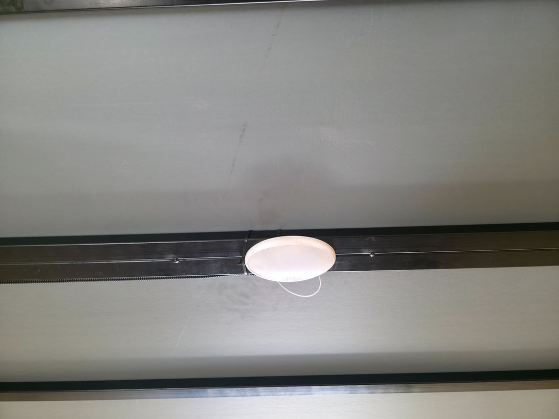 8.5x28 Flat Nose White Enclosed Trailer Roll Out Awning with AC Unit (2) 5,200LB Axles 12 Volt Dome Light 