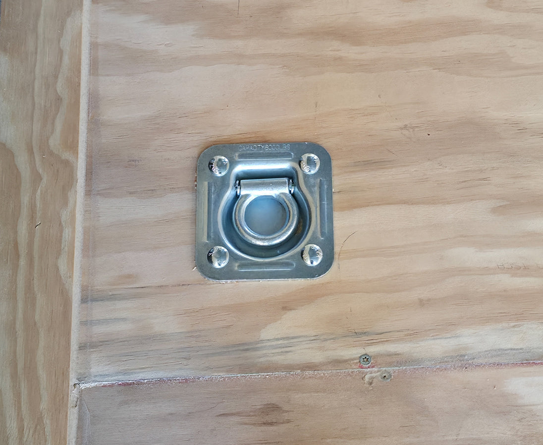 8.5x28 Flat Nose White Enclosed Trailer Roll Out Awning with AC Unit (2) 5,200LB Axles D-Ring 