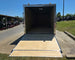 8.5x28 Flat Nose White Enclosed Trailer Roll Out Awning with AC Unit (2) 5,200LB Axles Rear Ramp Down
