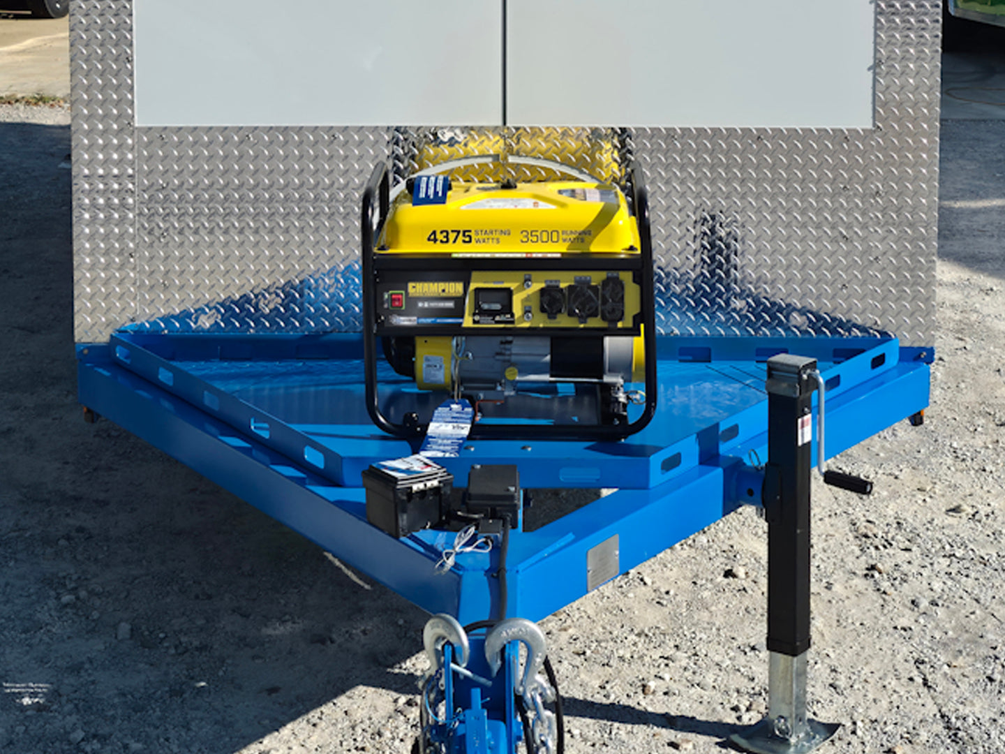 Custom 7' X 12' White Refrigerated Cooler and Freezer Trailer (Includes Generator) - SLE Equipment - 18