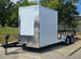 7x18 Hybrid Enclosed White with Alum Trim and Open Deck (2) 5200LB Axles Front Left