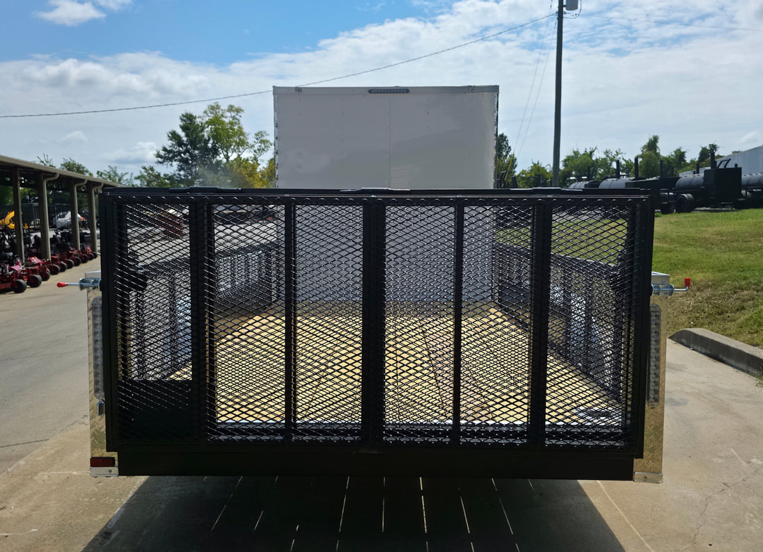 7x18 Hybrid Enclosed White with Alum Trim and Open Deck (2) 5200LB Axles Rear