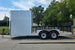 7x18 Hybrid Enclosed White with Alum Trim and Open Deck (2) 5200LB Axles Left Side
