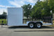 7x18 Hybrid Enclosed White with Alum Trim and Open Deck (2) 5200LB Axles Left Side