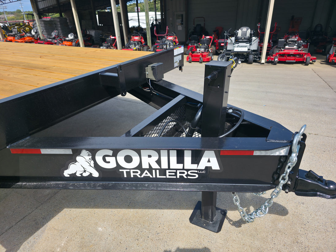 8.5x25 IBeam Deckover Trailer DoveTail (2) 7K Axles King Kong Ramps 14k GVWR - SLE Equipment - 12