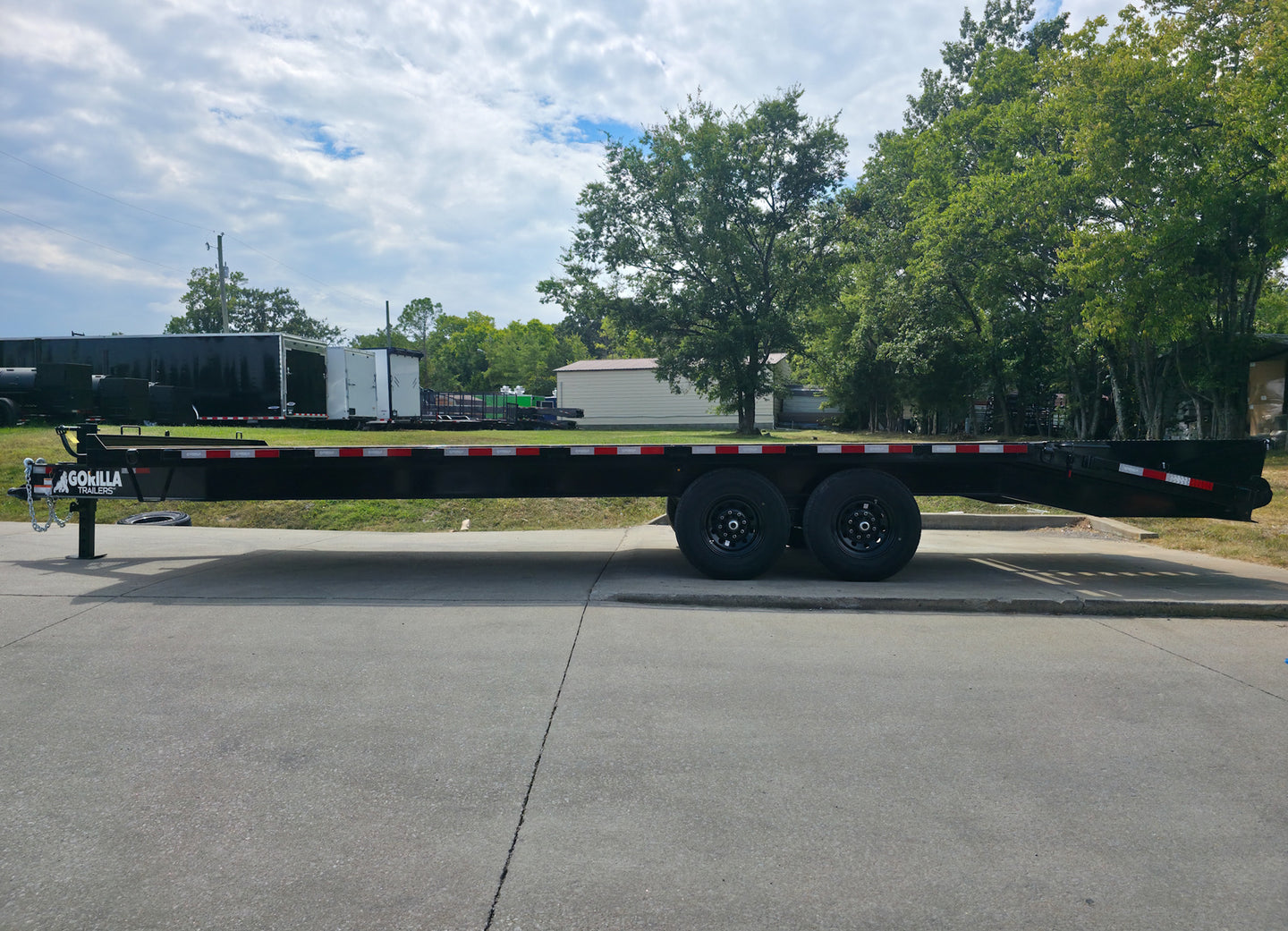 8.5x25 IBeam Deckover Trailer DoveTail (2) 7K Axles King Kong Ramps 14k GVWR - SLE Equipment - 6