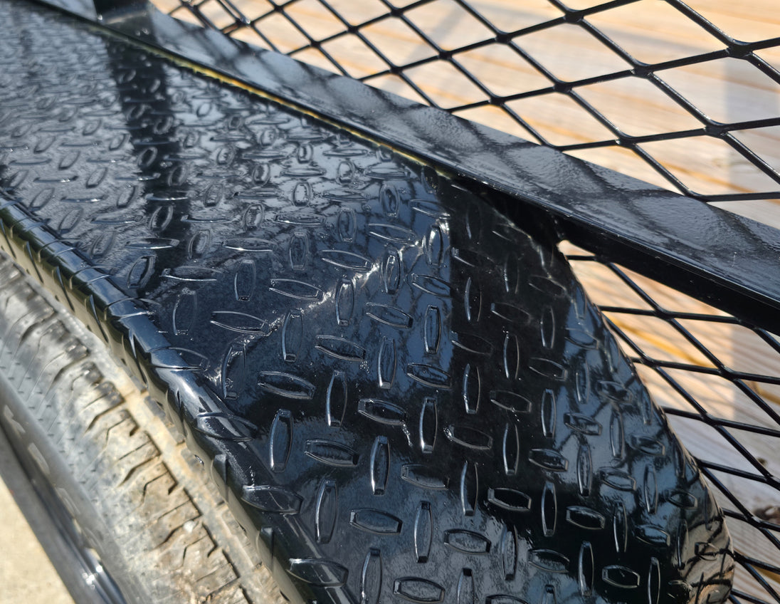 7x16 Debris Junk Trash Leaf Removal Trailer 6ft Mesh Sides and Ladder Racks 7k GVWR - SLE Equipment - 15