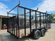 7x16 Debris Junk Trash Leaf Removal Trailer 6ft Mesh Sides and Ladder Racks 7k GVWR - SLE Equipment - 5