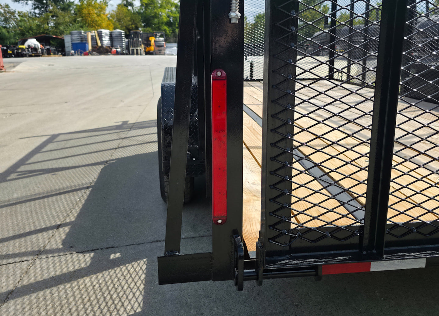 7x16 Debris Junk Trash Leaf Removal Trailer 6ft Mesh Sides and Ladder Racks 7k GVWR - SLE Equipment - 17