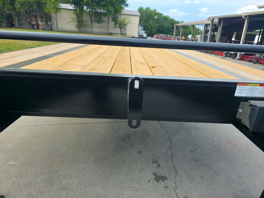 8.5x25 IBeam Deckover Dovetail Trailer (2) 10K Axles King Kong Ramps 20K GVWR Tire Mount