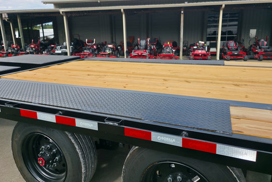 8.5x25 IBeam Deckover Dovetail Trailer (2) 10K Axles King Kong Ramps 20K GVWR Flooring and Plates