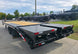 8.5x25 IBeam Deckover Dovetail Trailer (2) 10K Axles King Kong Ramps 20K GVWR Left Rear