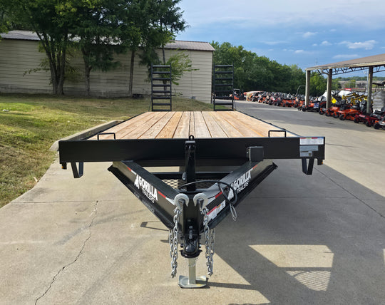 8.5x22 Deckover I - Beam Trailer (2) 5,200lb Axles Stand - Up Ramps 10K GVWR - SLE Equipment - 3