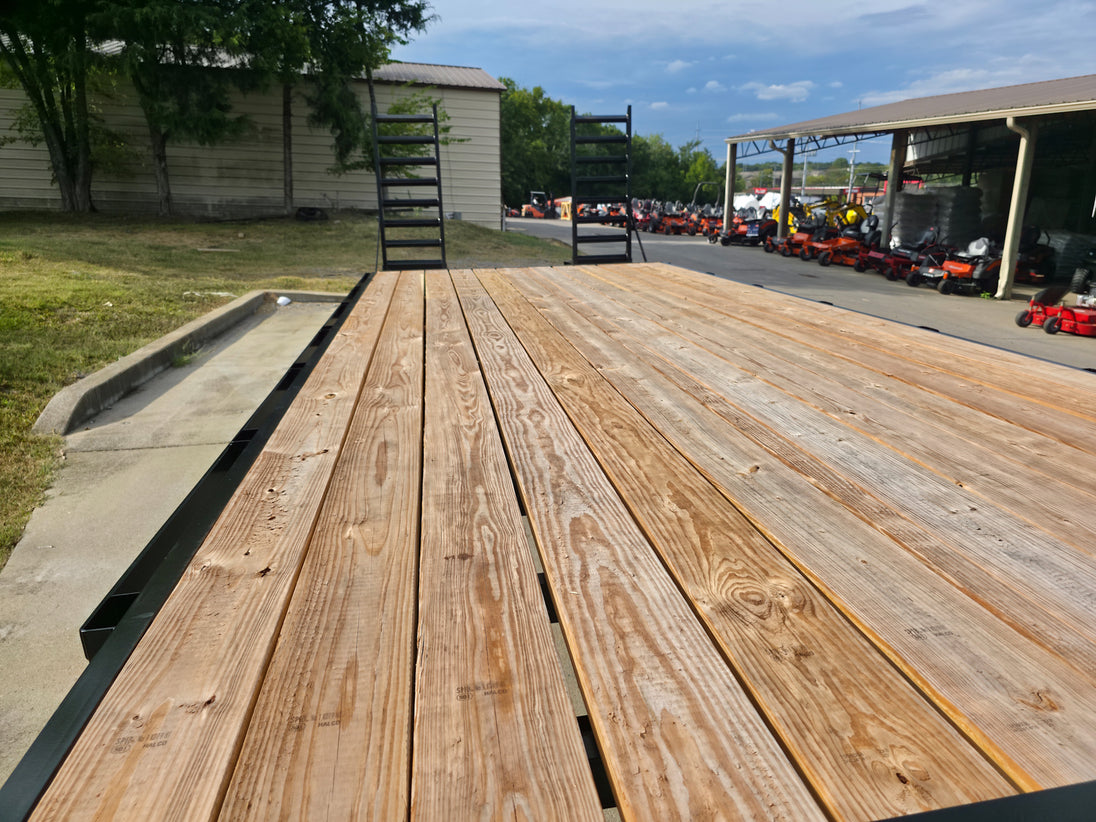 8.5x22 Deckover I - Beam Trailer (2) 5,200lb Axles Stand - Up Ramps 10K GVWR - SLE Equipment - 16