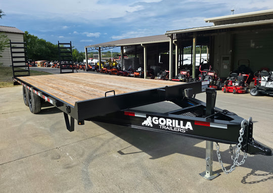 8.5x22 Deckover I - Beam Trailer (2) 5,200lb Axles Stand - Up Ramps 10K GVWR - SLE Equipment - 17