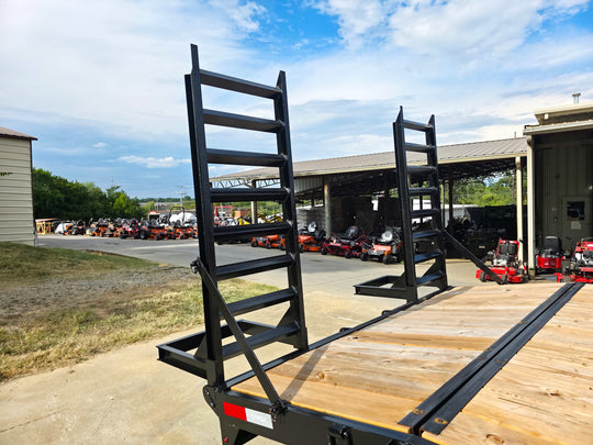 8.5x22 Deckover I - Beam Trailer (2) 5,200lb Axles Stand - Up Ramps 10K GVWR - SLE Equipment - 10