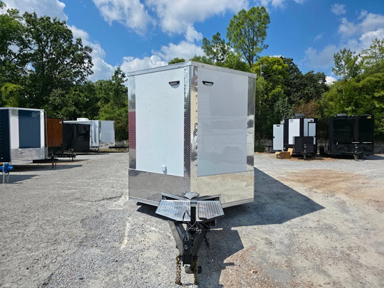 8.5' X 36' White Custom Enclosed Car Hauler (3) 7,000lb Spread Axles - SLE Equipment - 2