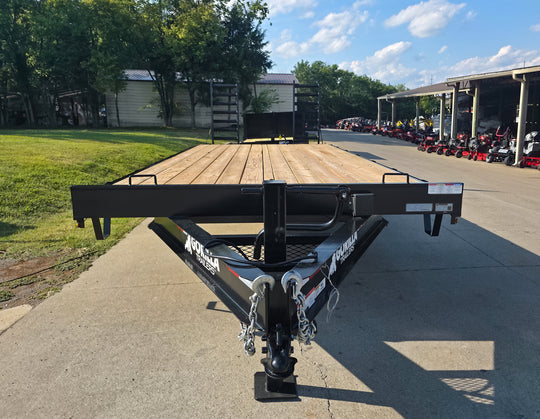 8.5x22 I - Beam Deckover Trailer (2) 7K Axles Stand - Up Ramps 14k GVWR - SLE Equipment - 3