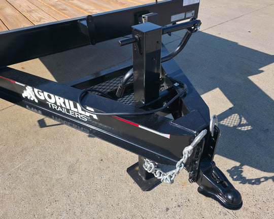 8.5x22 I - Beam Deckover Trailer (2) 7K Axles Stand - Up Ramps 14k GVWR - SLE Equipment - 17