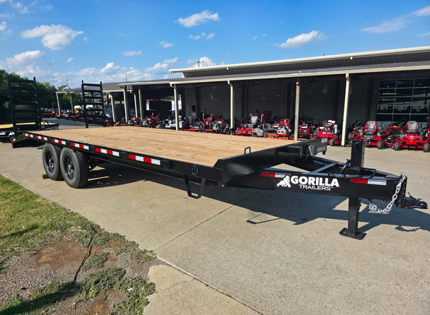 8.5x22 I - Beam Deckover Trailer (2) 7K Axles Stand - Up Ramps 14k GVWR - SLE Equipment - 2