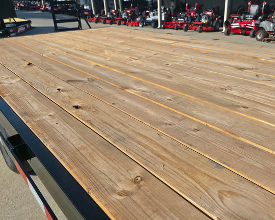 8.5x22 I - Beam Deckover Trailer (2) 7K Axles Stand - Up Ramps 14k GVWR - SLE Equipment - 19