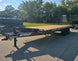 8.5x22 I - Beam Deckover Trailer (2) 7K Axles Stand - Up Ramps 14k GVWR - SLE Equipment - 7