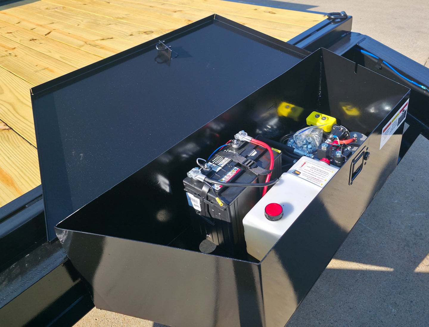 7x20 Hybrid Dump Utility Trailer with 3ft Sides Open Deck Equipment (2) 7K Axles Control Box