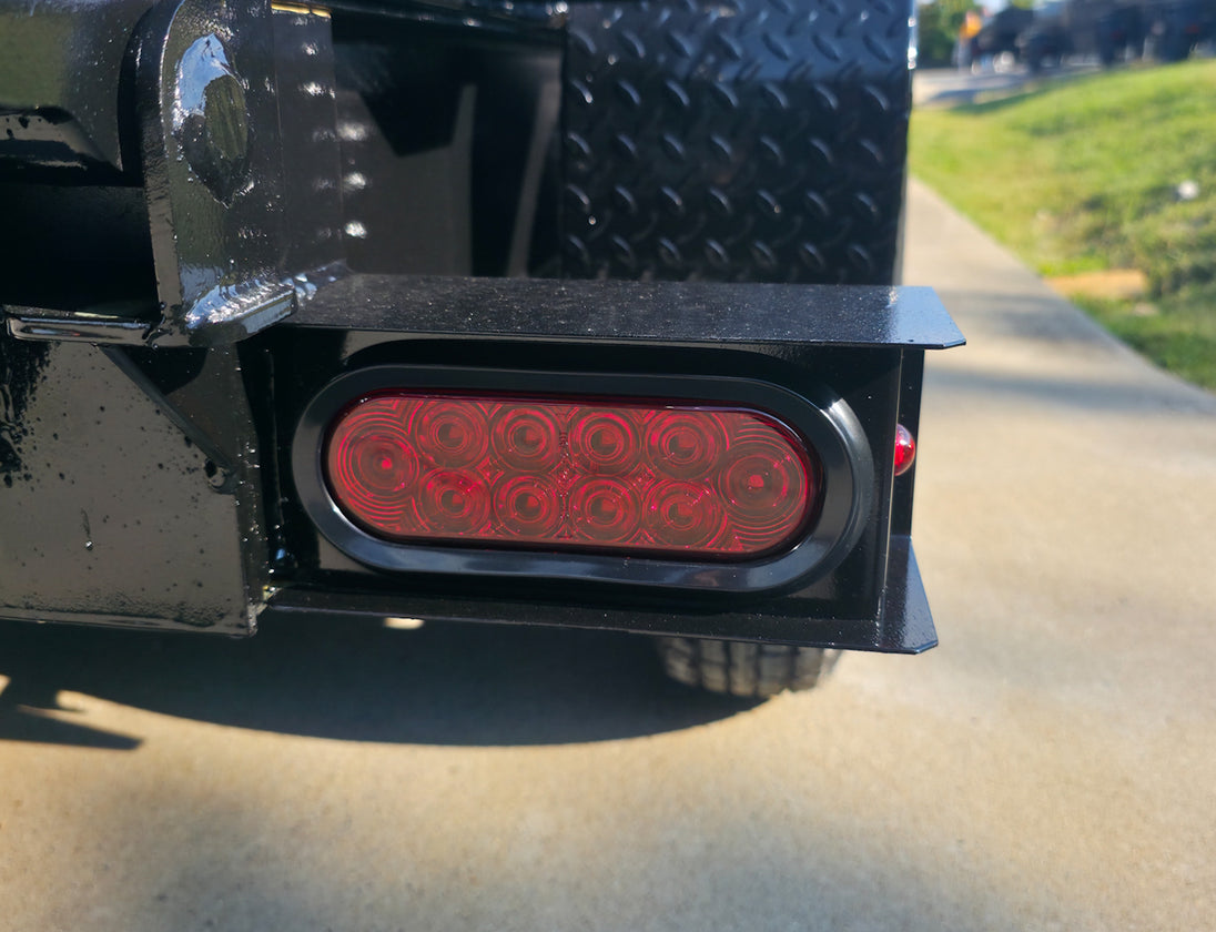 7x20 Hybrid Dump Utility Trailer with 3ft Sides Open Deck Equipment (2) 7K Axles LED Brake Light