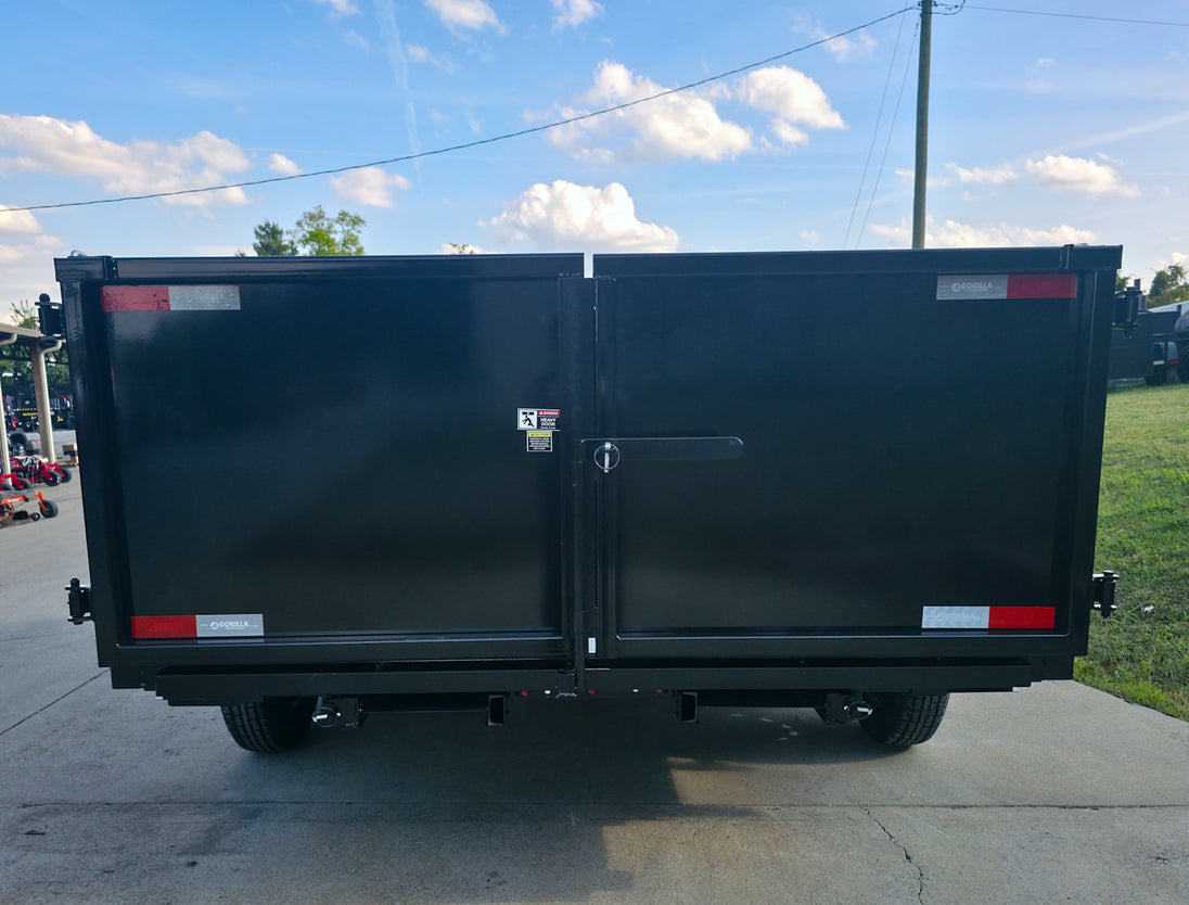 7x20 Hybrid Dump Utility Trailer with 3ft Sides Open Deck Equipment (2) 7K Axles Rear