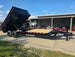 7x20 Hybrid Dump Utility Trailer with 3ft Sides Open Deck Equipment (2) 7K Axles Front Right Lifted Tele