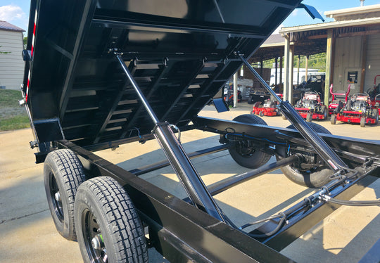 7x20 Hybrid Dump Utility Trailer with 3ft Sides Open Deck Equipment (2) 7K Axles Hydraulics