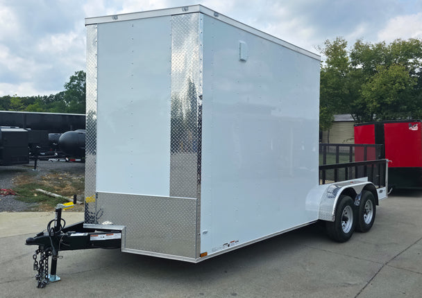 7x18 Hybrid Enclosed Trailer with Side Door (2) 5,200lb Axles Storage - SLE Equipment - 1