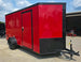 6x12 Enclosed Trailer Red V - Nose Blackout Package 3,500lb Axle Storage - SLE Equipment - 9