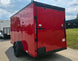 6x12 Enclosed Trailer Red V - Nose Blackout Package 3,500lb Axle Storage - SLE Equipment - 8