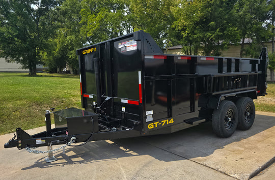 7x14 Telescopic Hydraulic Dump Trailer with 3ft Sides (2) 7K Axles 14K GVWR - SLE Equipment - 2