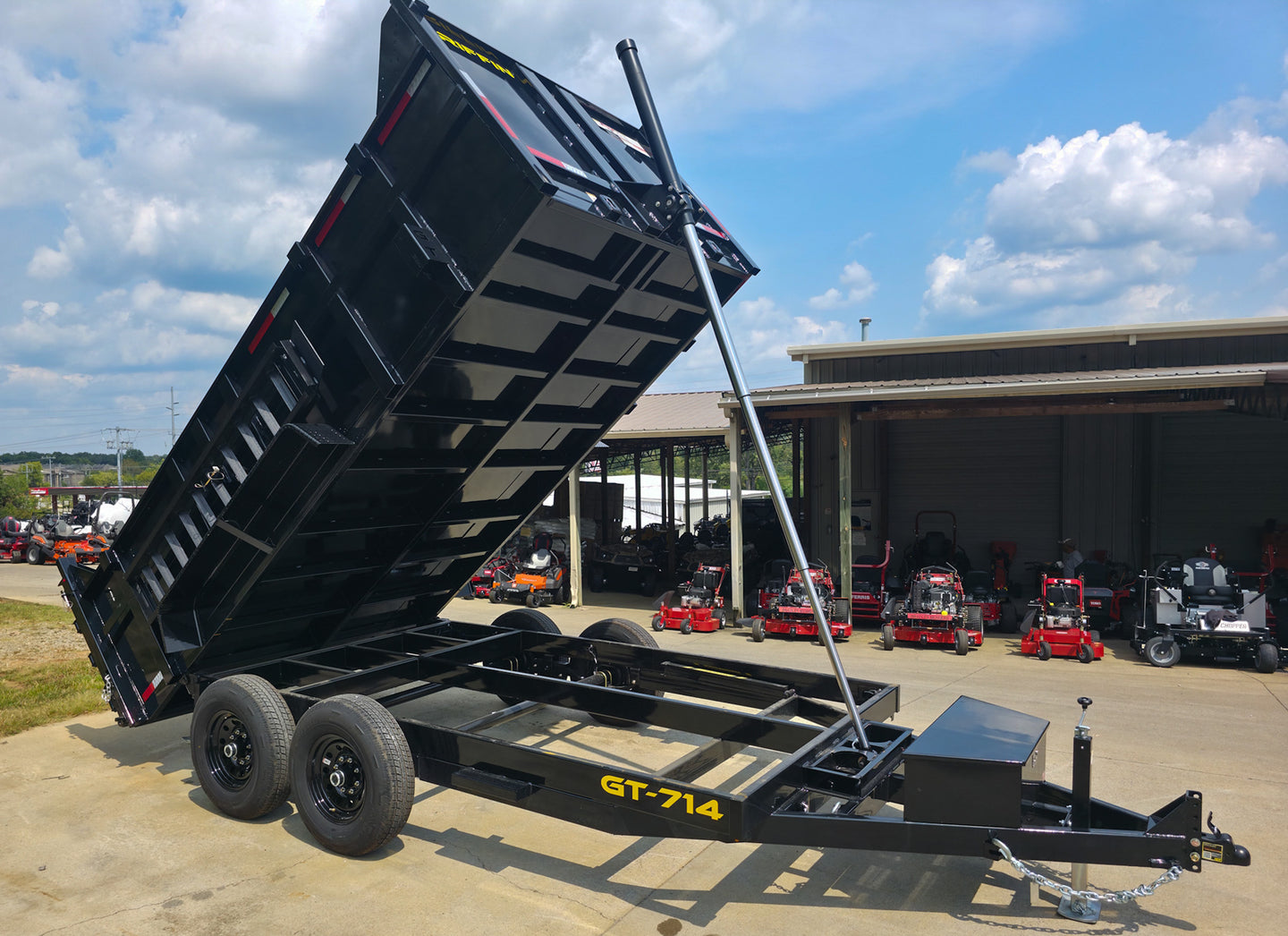 7x14 Telescopic Hydraulic Dump Trailer with 3ft Sides (2) 7K Axles 14K GVWR - SLE Equipment - 11