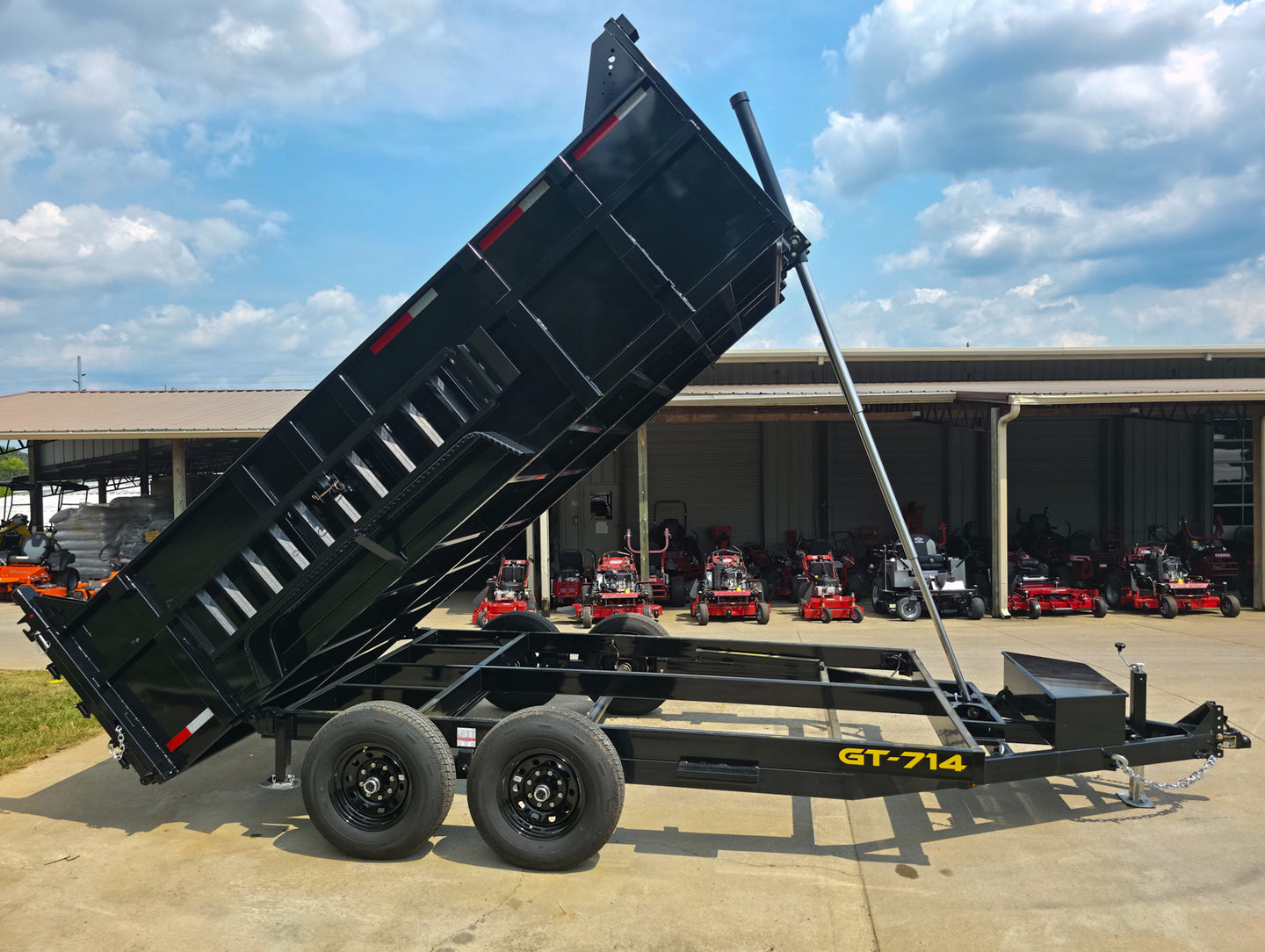 7x14 Telescopic Hydraulic Dump Trailer with 3ft Sides (2) 7K Axles 14K GVWR - SLE Equipment - 10