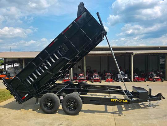 7x14 Telescopic Hydraulic Dump Trailer with 3ft Sides (2) 7K Axles 14K GVWR - SLE Equipment - 10