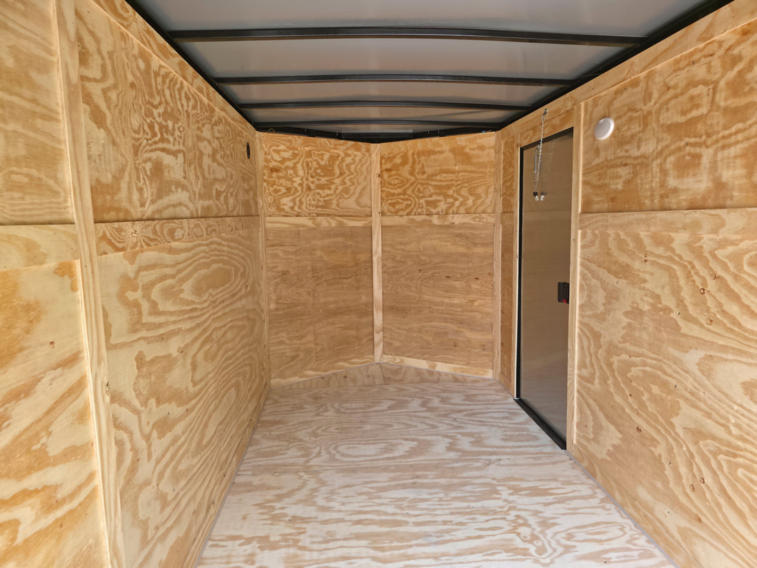 6x12 Enclosed Trailer Red V - Nose Blackout Package 3,500lb Axle Storage - SLE Equipment - 14