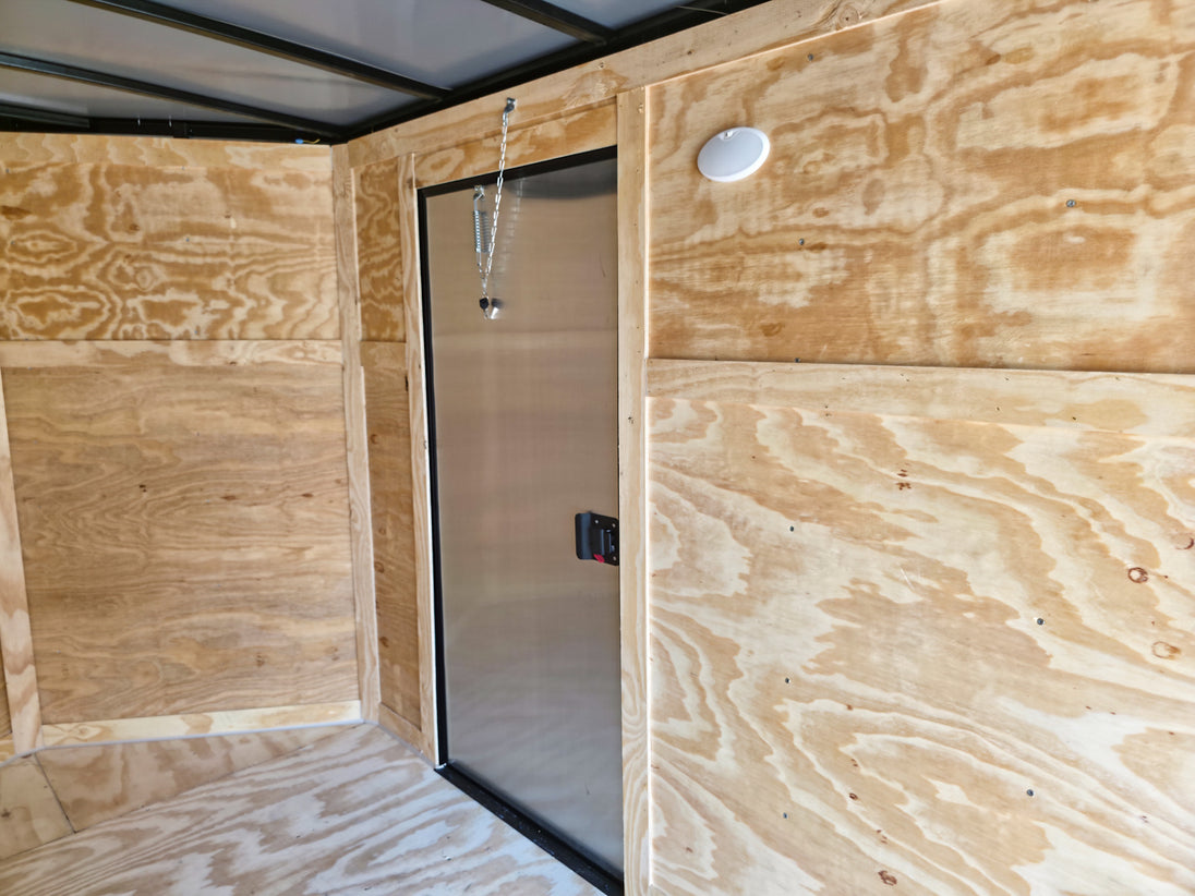 6x12 Enclosed Trailer Red V - Nose Blackout Package 3,500lb Axle Storage - SLE Equipment - 15