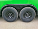 8.5x24 V Nose Neon Green Enclosed Trailer (2) 5200 LB Axles With Brakes 7 Ft Interior Height With Black Out Package Tires