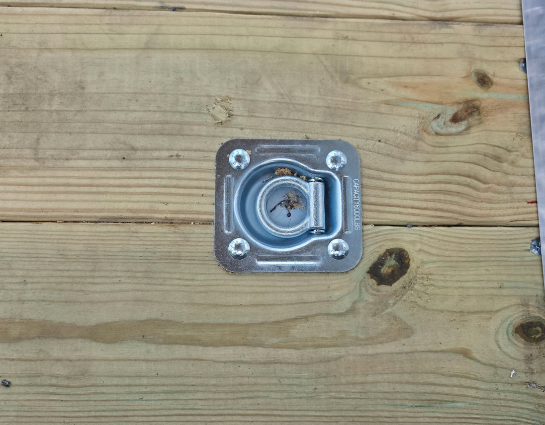 8.5x18 White Enclosed Hybrid with Rear Roof (2) 5200LB Axles D-Ring