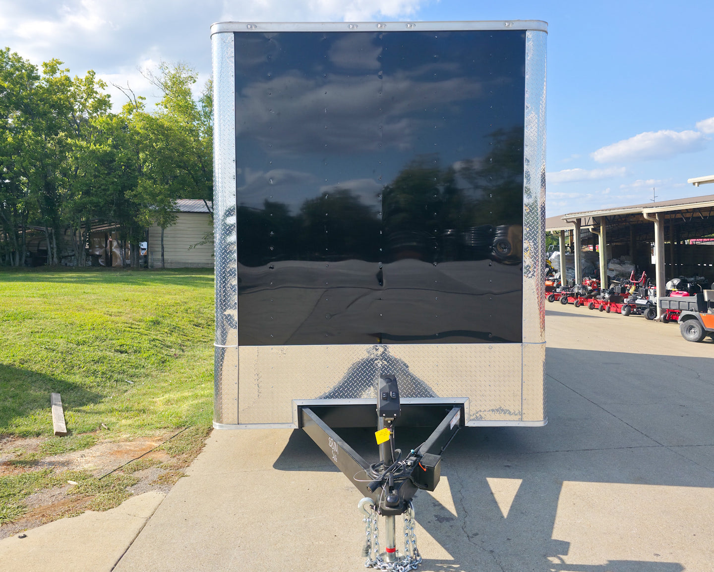 8.5x20 Enclosed Flat Nose with 9' Interior Height (2) 7,000LB Axles Front