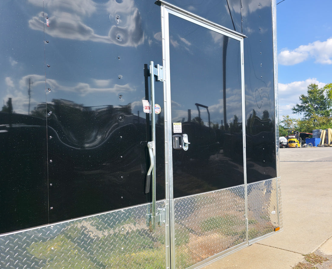 8.5x20 Enclosed Flat Nose with 9' Interior Height (2) 7,000LB Axles Side Door