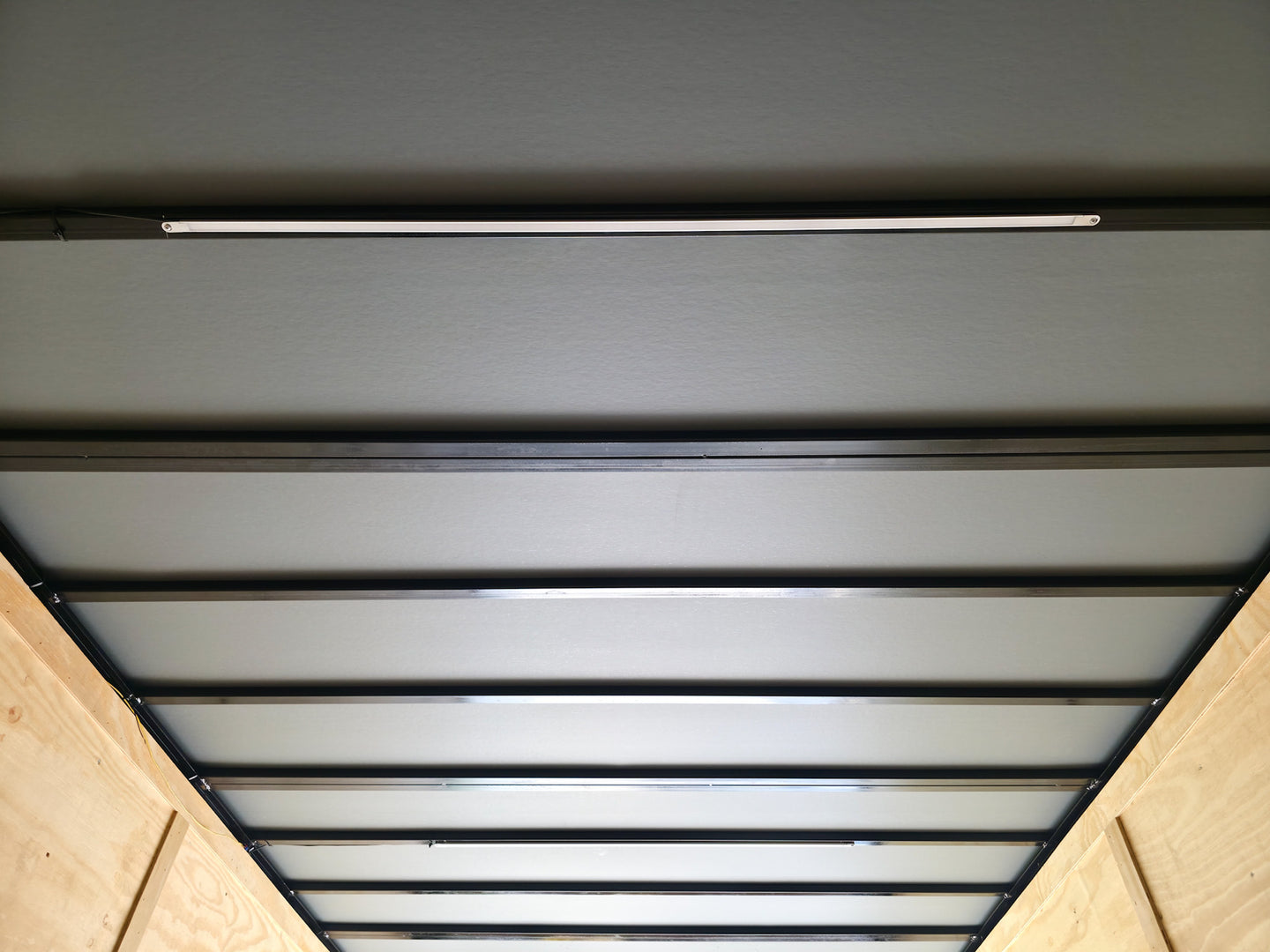 8.5x20 Enclosed Flat Nose with 9' Interior Height (2) 7,000LB Axles LED Strip Lights