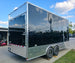 8.5x20 Enclosed Flat Nose with 9' Interior Height (2) 7,000LB Axles Right Rear